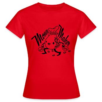 Money Bag Money Maker Dollar - Women's T-Shirt - red - Front - AI Model Female 172 dark (172cm)