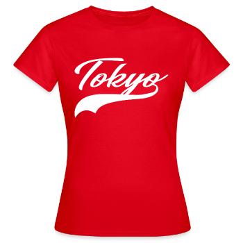 tokyo swoosh tokyo vintage - T-shirt Femme - rouge - Devant - AI Model Female 172 dark (172cm)