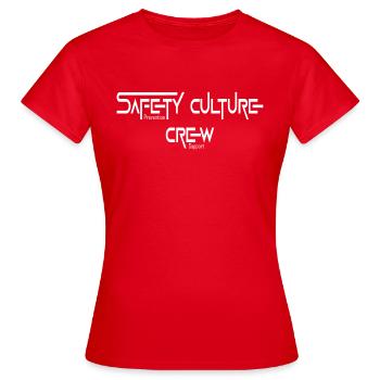 Culture de sécurité Crew c - T-shirt Femme - rouge - Devant - AI Model Female 172 dark (172cm)