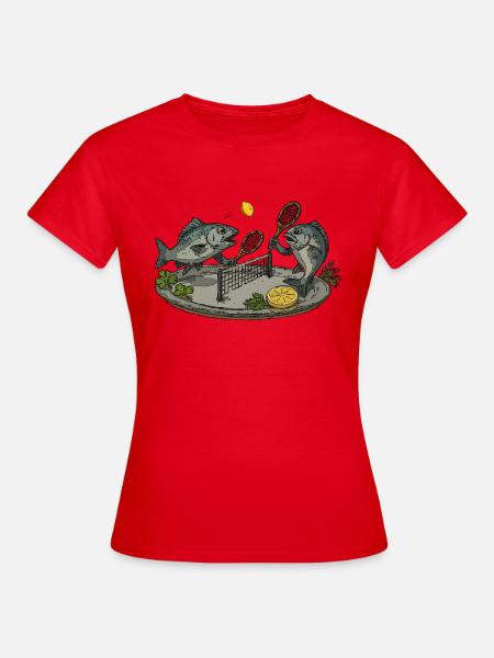 Fischtennisplatte - Frauen T-Shirt - Rot