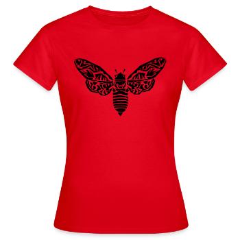 papillon de nuit - T-shirt Femme - rouge - Devant - AI Model Female 172 dark (172cm)