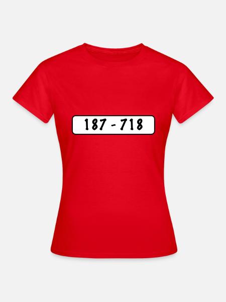 Nummer Kostüm Fasching - Frauen T-Shirt - Rot