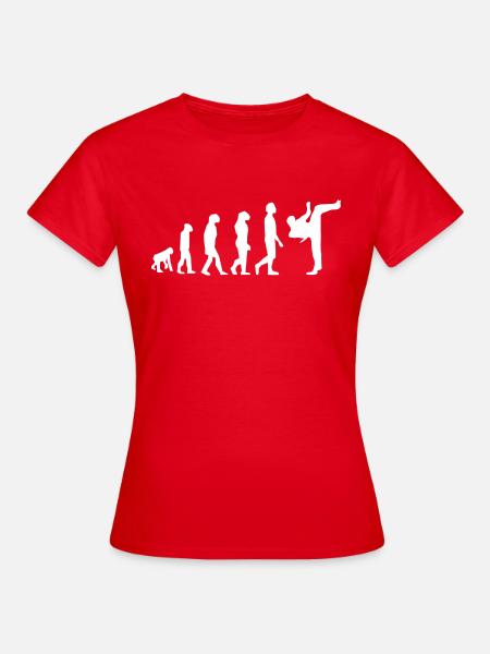 Evolution der Kampfkünste - Frauen T-Shirt - Rot