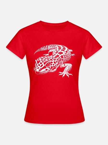 Leopardgecko - Frauen T-Shirt - Rot