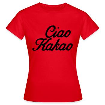 Ciao Cocoa - Women's T-Shirt - red - Front - AI Model Female 172 dark (172cm)