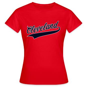 Cleveland - T-shirt Femme - rouge - Devant - AI Model Female 172 dark (172cm)