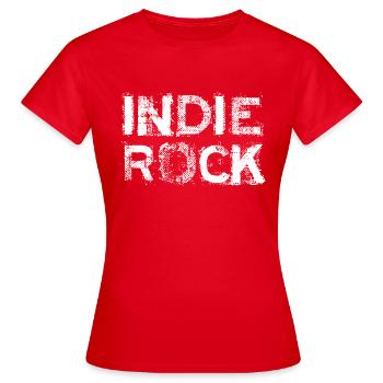 Design de logo audacieux Indie Rock vieilli - T-shirt Femme - rouge - Devant - AI Model Female 172 dark (172cm)