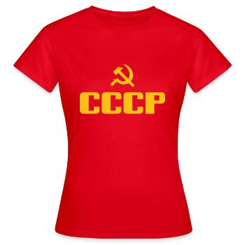 Soviet - Hammer and Sickle Soviet Union - Communist - Women's T-Shirt - red - Front - AI Model Female 172 dark (172cm)