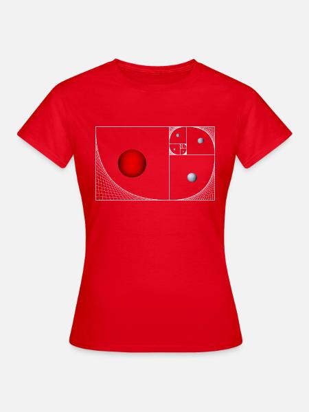 Fibonacci Schnecke - Frauen T-Shirt - Rot
