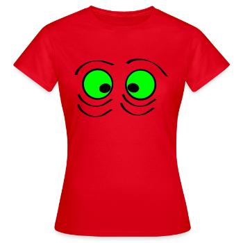 Glotzen 1 0 - Frauen T-Shirt - Rot - Vorne - AI Model Female 172 dark (172cm)