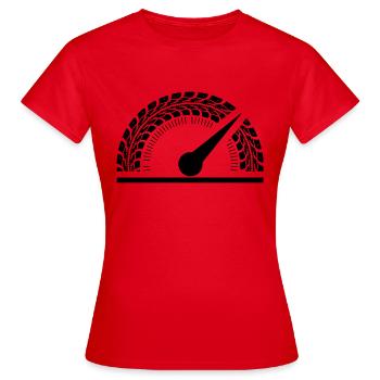 reifen tacho - Frauen T-Shirt - Rot - Vorne - AI Model Female 172 dark (172cm)