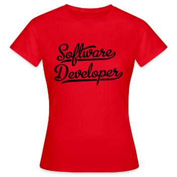 Développeur de logiciels - T-shirt Femme - rouge - Devant - AI Model Female 172 dark (172cm)