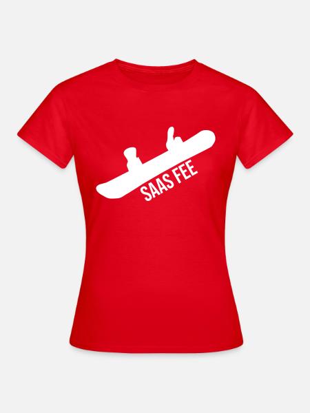 Saas Fee Fan - Frauen T-Shirt - Rot