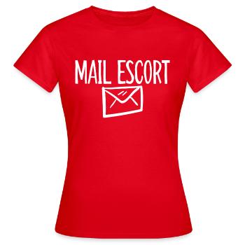 Mail Escort - Frauen T-Shirt - Rot - Vorne - AI Model Female 172 dark (172cm)