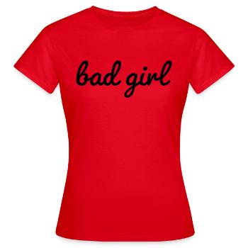 Bad girl - rebellisches Mädchen - Frauen T-Shirt - Rot - Vorne - AI Model Female 172 dark (172cm)