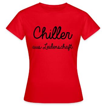 chiller - Frauen T-Shirt - Rot - Vorne - AI Model Female 172 dark (172cm)