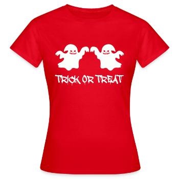 ghosts trick or treat - Frauen T-Shirt - Rot - Vorne - AI Model Female 172 dark (172cm)