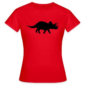 Triceratops - T-shirt Femme - rouge - Devant - AI Model Female 172 dark (172cm)