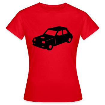 R5 voiture de course - T-shirt Femme - rouge - Devant - AI Model Female 172 dark (172cm)