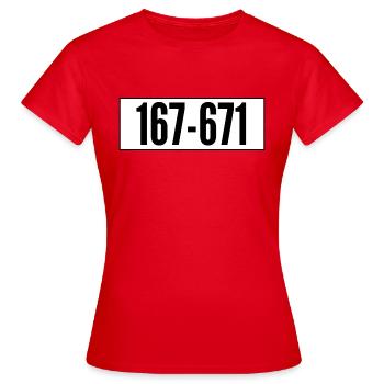 Costume Mardi Gras voleur criminel escroc - T-shirt Femme - rouge - Devant - AI Model Female 172 dark (172cm)