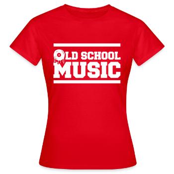 Musique old school - T-shirt Femme - rouge - Devant - AI Model Female 172 dark (172cm)