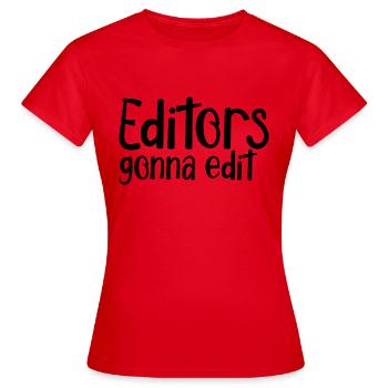 Les éditeurs vont éditer 3 - T-shirt Femme - rouge - Devant - AI Model Female 172 dark (172cm)