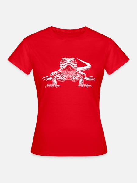 Eidechse - Frauen T-Shirt - Rot