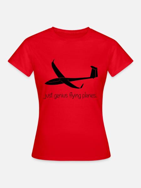Segelflugzeug Segelfliegen Segelflieger - Dame-T-shirt - rød