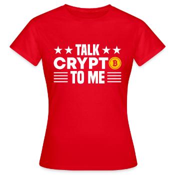 Crypto - T-shirt Femme - rouge - Devant - AI Model Female 172 dark (172cm)