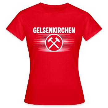 Gelsenkirchen Bergbau Glueck auf - Frauen T-Shirt - Rot - Vorne - AI Model Female 172 dark (172cm)