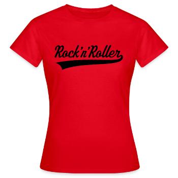 Rock 'n' Roller (Rock 'n' Roll) - Frauen T-Shirt - Rot - Vorne - AI Model Female 172 dark (172cm)