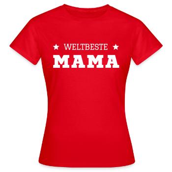Weltbeste Mama - Frauen T-Shirt - Rot - Vorne - AI Model Female 172 dark (172cm)