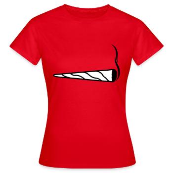 cannabis clipart logo chanvre weed cannabis kiffen kiffe - T-shirt Femme - rouge - Devant - AI Model Female 172 dark (172cm)