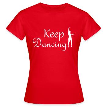 Dancing Dance Music - Women's T-Shirt - red - Front - AI Model Female 172 dark (172cm)