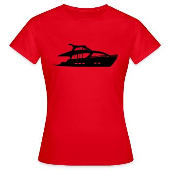 yacht - Frauen T-Shirt - Rot - Vorne - AI Model Female 172 dark (172cm)