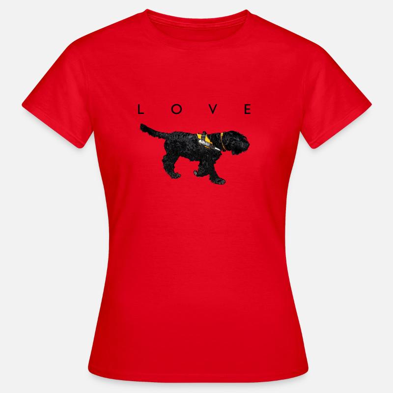 Amour de Schnauzer géant - T-shirt Femme - rouge