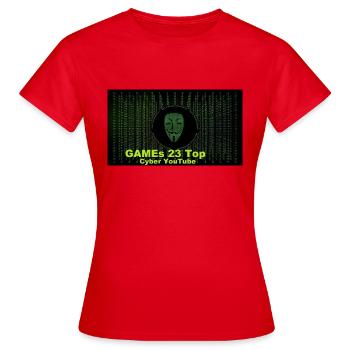 hackerSpiel - Frauen T-Shirt - Rot - Vorne - AI Model Female 172 dark (172cm)