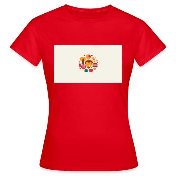 Gourmands - T-shirt Femme - rouge - Devant - AI Model Female 172 dark (172cm)