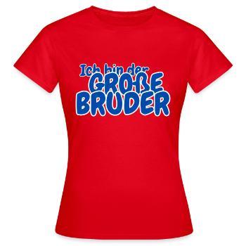 Ich bin der grosse Bruder - Frauen T-Shirt - Rot - Vorne - AI Model Female 172 dark (172cm)