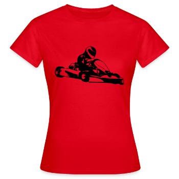 Kart - Frauen T-Shirt - Rot - Vorne - AI Model Female 172 dark (172cm)