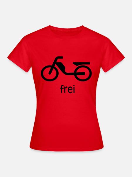 Mofa / Moped Frei - Frauen T-Shirt - Rot