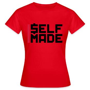 balken logo riche self made man millionaer argent ve - T-shirt Femme - rouge - Devant - AI Model Female 172 dark (172cm)