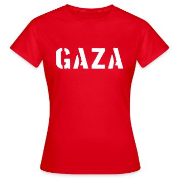 Gaza - Palestine - Ramala - Palestina palestinian - T-shirt Femme - rouge - Devant - AI Model Female 172 dark (172cm)