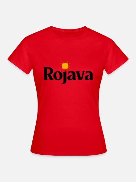 Rojava kurdisch sonne - Frauen T-Shirt - Rot