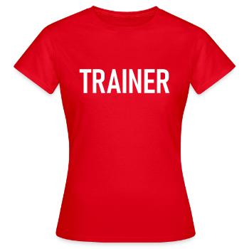 Formateur Entraîneur Sport Training - T-shirt Femme - rouge - Devant - AI Model Female 172 dark (172cm)