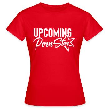 Upcoming PornStar - Frauen T-Shirt - Rot - Vorne - AI Model Female 172 dark (172cm)