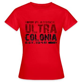 Playbock Ultra Colonia - T-shirt Femme - rouge - Devant - AI Model Female 172 dark (172cm)