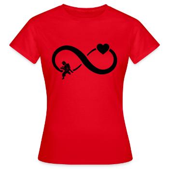 Infinity Heart and Fire Brigade - - Frauen T-Shirt - Rot - Vorne - AI Model Female 172 dark (172cm)