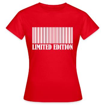 Code-barres édition limitée - T-shirt Femme - rouge - Devant - AI Model Female 172 dark (172cm)