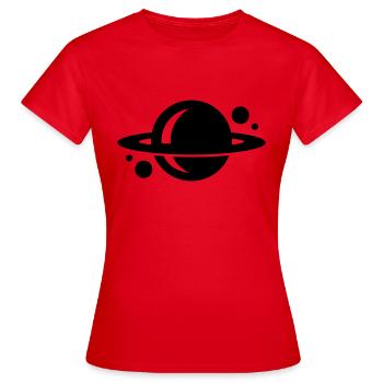 planet - Women's T-Shirt - red - Front - AI Model Female 172 dark (172cm)